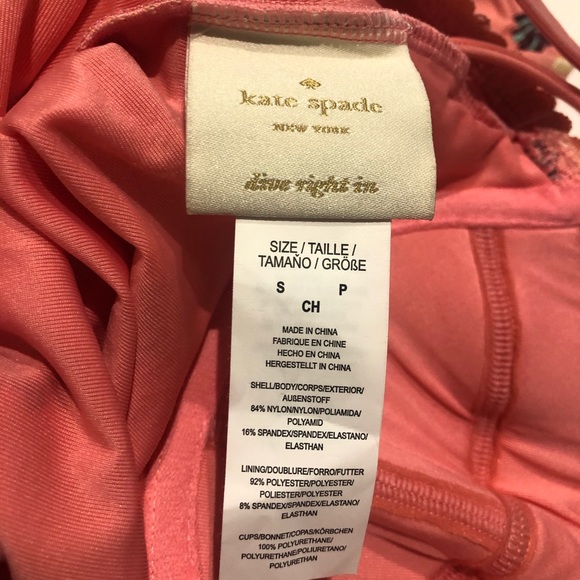 NWT KATE SPADE Apricot Sorbet Laniakea swimsuit - Picture 4 of 6
